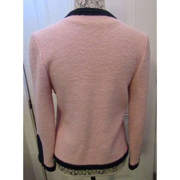 Vintage 60s Pink Wool Knit Cardigan Jacket Union Made USA Womens S/M - Picture 4 of 7